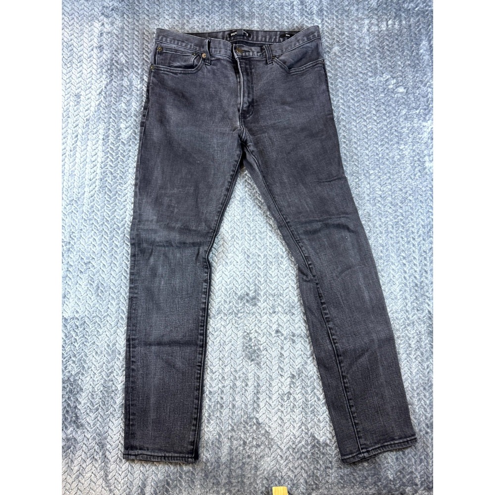 J Crew Mercantile Flex Straight Jeans Mens 32x30 Black Cotton Stretch Low Rise